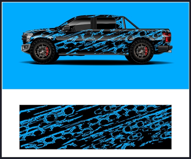 Car wrap graphic racing tira abstracta para envoltura de coche y adhesivo de vinilo