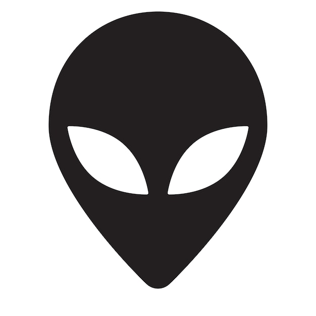 Cara alienígena vectorial en estilo plano