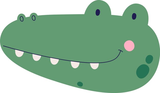Cara de animal de cocodrilo