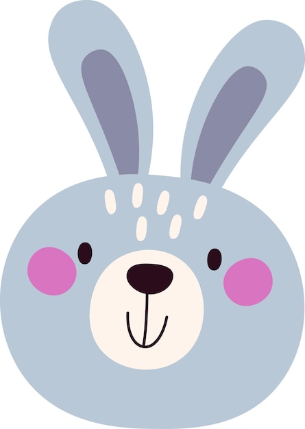 Cara de animal de conejo