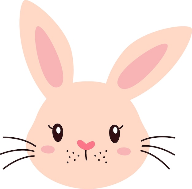 Cara de animal de conejo