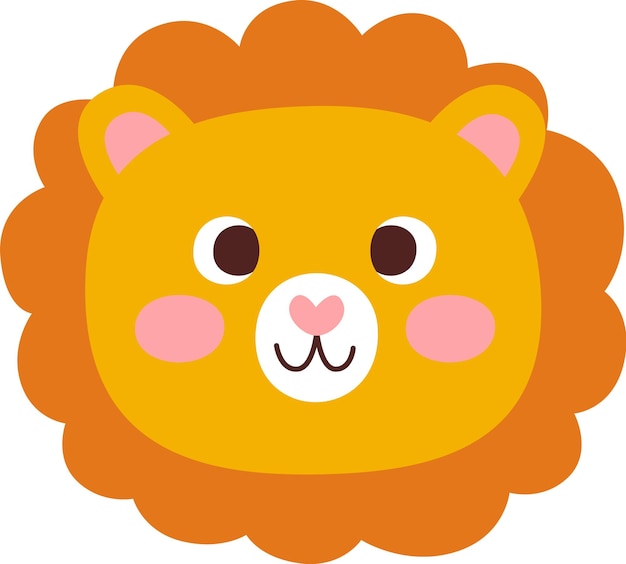 Cara de animal león