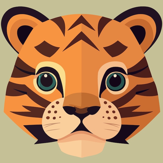 Cara de animal mamífero felino tigre común