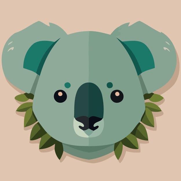 Cara de animal mamífero herbívoro koala común