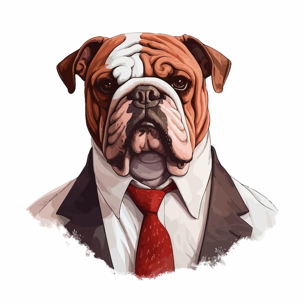 Vector cara de bulldog.