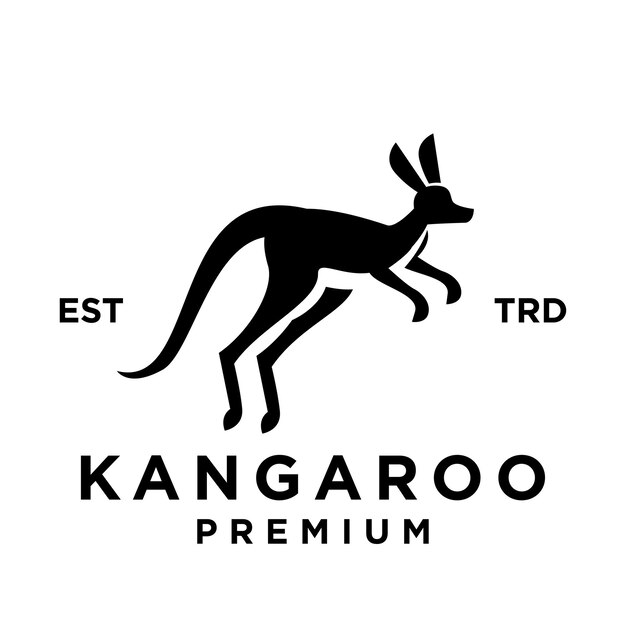 Cara de cabeza de canguro Ilustración del diseño del icono del logotipo