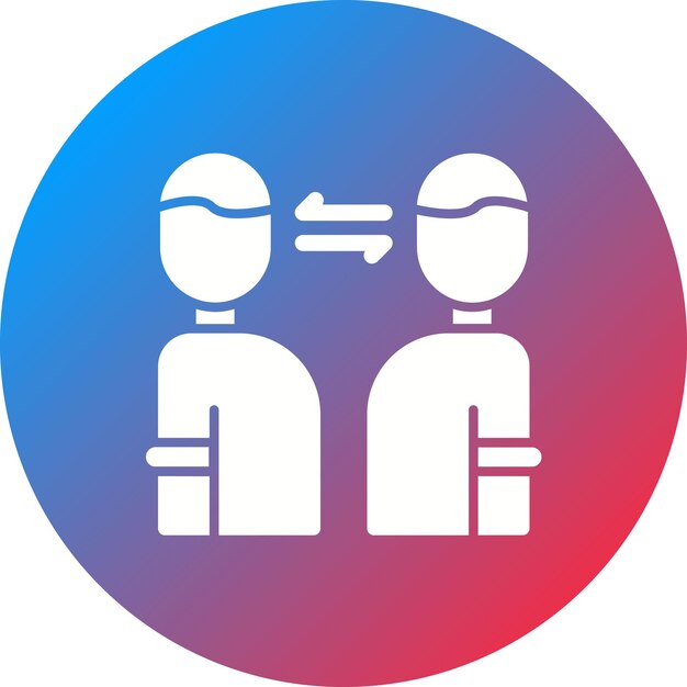 Cara a cara Imagen vectorial del icono de contacto Se puede utilizar para Untact World