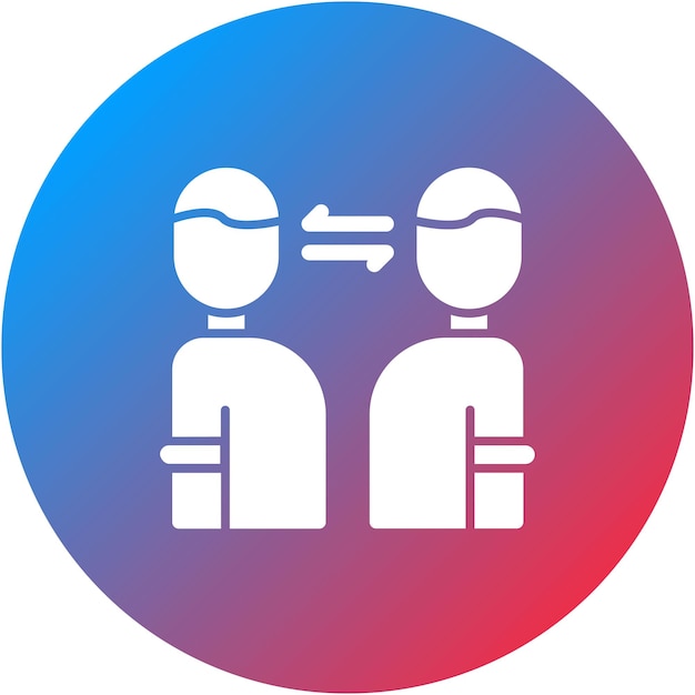 Cara a cara Imagen vectorial del icono de contacto Se puede utilizar para Untact World