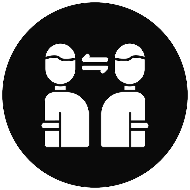 Cara a cara Imagen vectorial del icono de contacto Se puede utilizar para Untact World