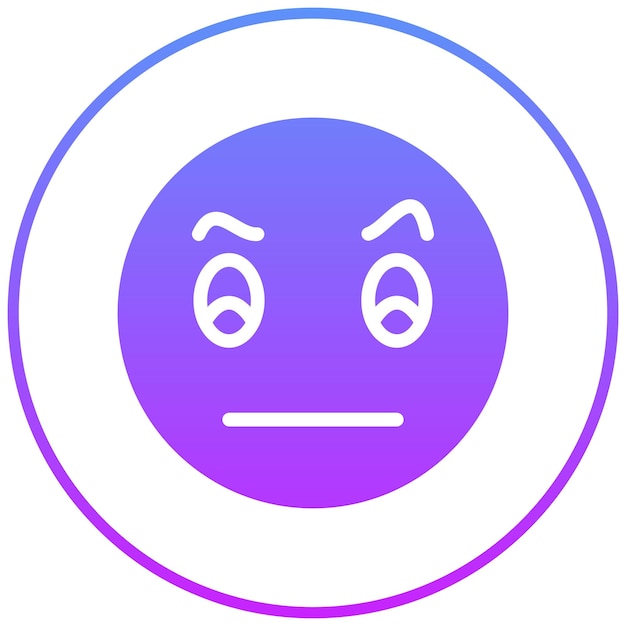 Cara con ceja levantada Ilustración del icono vectorial del conjunto de íconos Emoji