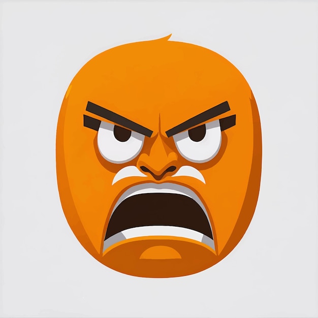 Cara enojada Emoji reacción símbolo icono vector ilustración