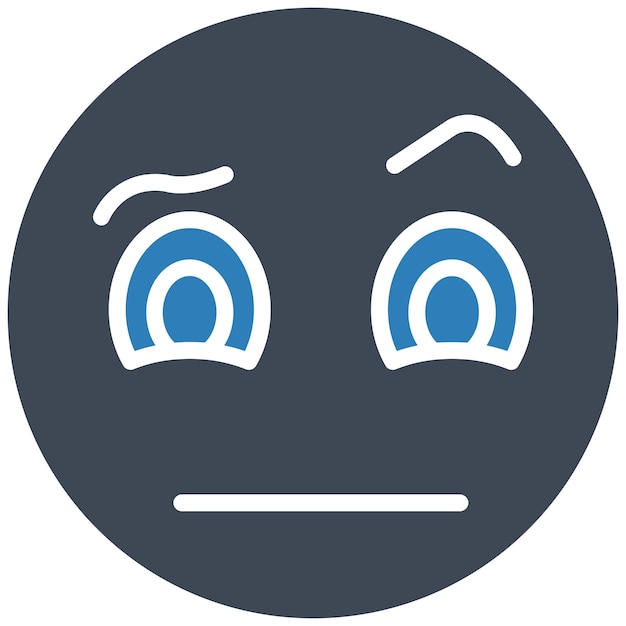 Cara con estilo de ilustración vectorial de cejas levantadas