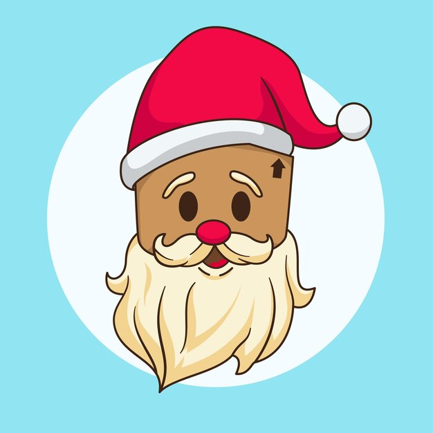 Cara feliz de Papá Noel