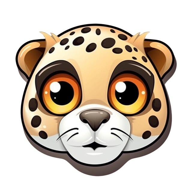 Vector cara de guepardo vectorial de dibujos animados