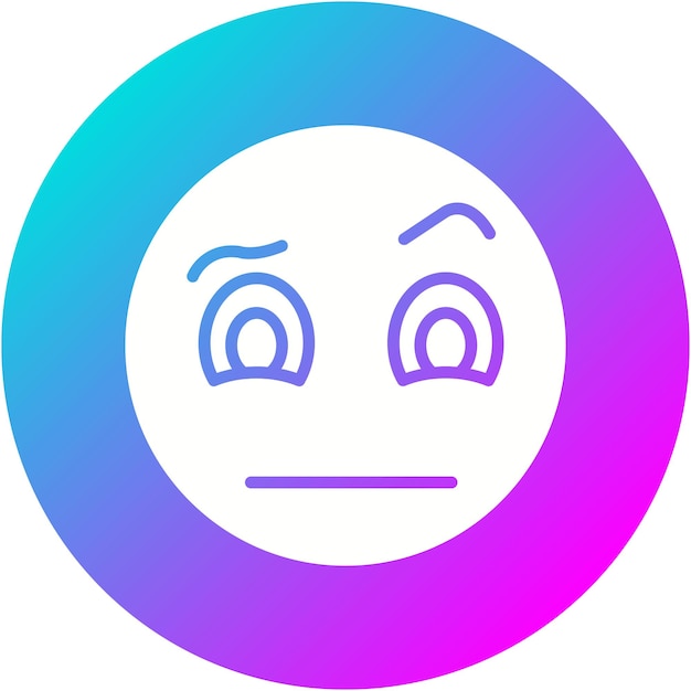 Cara con icono vectorial de ceja levantada Se puede usar para el conjunto de iconos de emoji