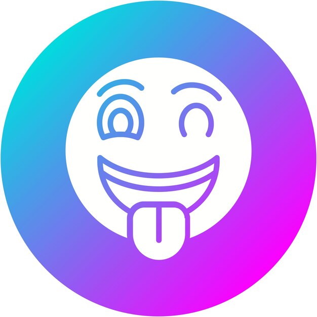 Cara con icono vectorial de lengua Se puede usar para el conjunto de iconos de emoji