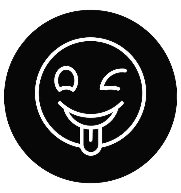 Cara con ilustración vectorial de la lengua