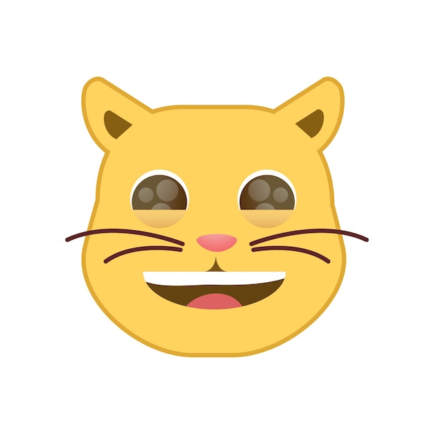 Cara kawaii de diseño plano dibujado a mano vectorial