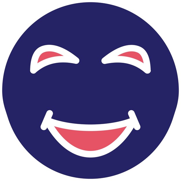 Cara con lágrimas de alegría Ilustración vectorial del icono de Emoji