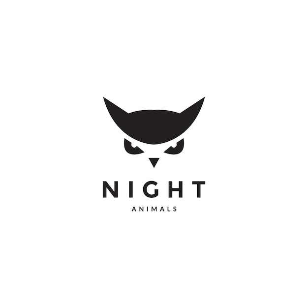 Cara moderna búho mirada logo símbolo icono vector gráfico diseño ilustración idea creativa