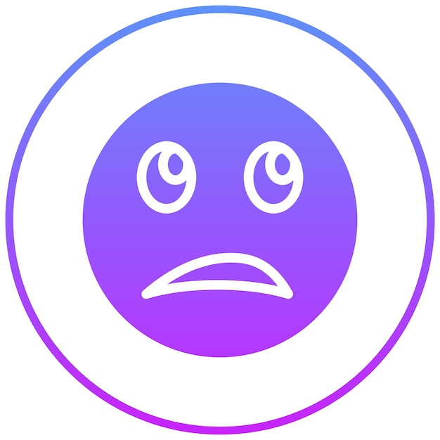 Cara con ojos rodantes Ilustración vectorial del icono de Emoji