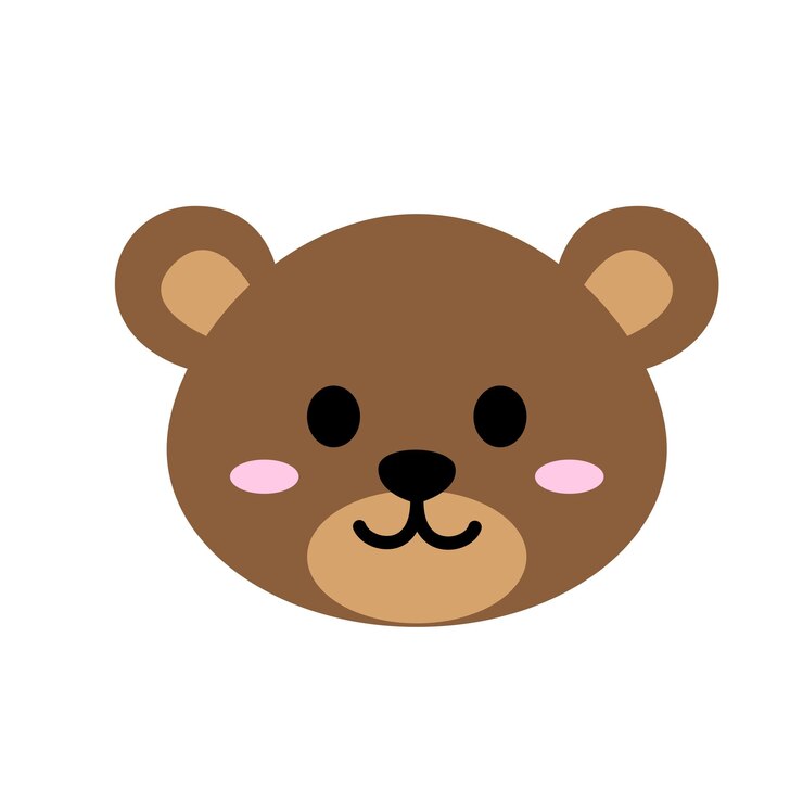 La cara de oso adorable