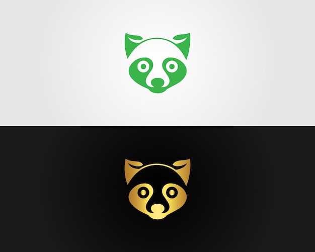 Cara de oso panda natural logotipo plano icono vectorial plantilla vectorial de identidad de marca corporativa