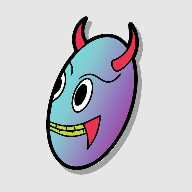 Cara de personaje de dibujos animados y cómic divertido retro de los años 30 Elemento de ilustración de vector de mascota de personaje de emoción