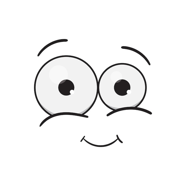 Cara sonriente blanca Día Mundial de la sonrisa Ilustración vectorial del icono del emoticon