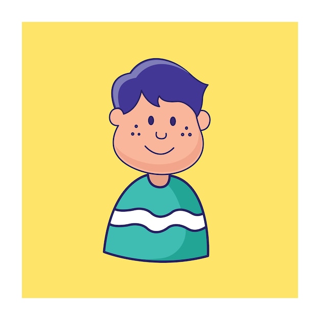 Una cara sonriente carácter vector clipart