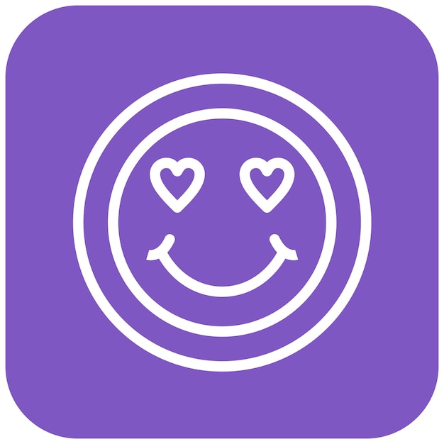 una cara sonriente con corazones en un fondo negro