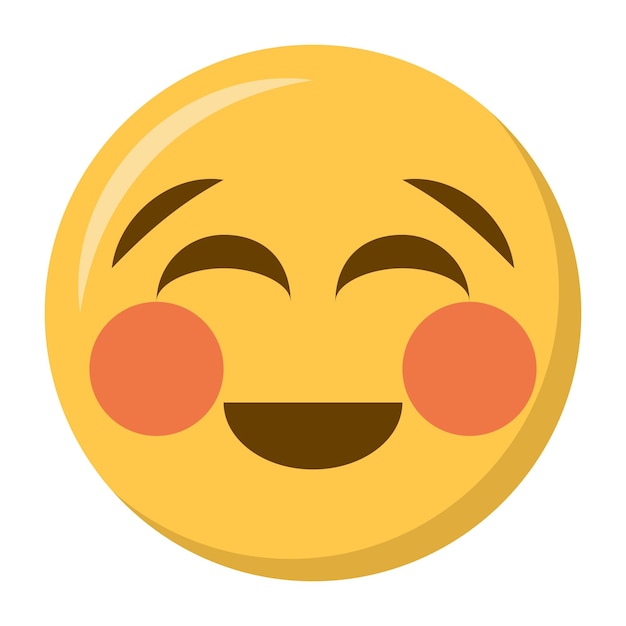 Cara sonriente con los ojos cerrados icono emoji