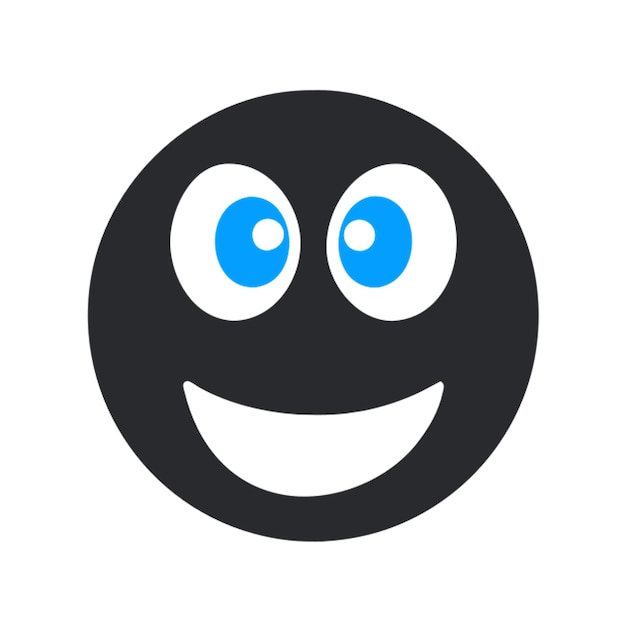 cara sonriente con ojos grandes icono de emoji