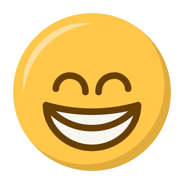 Vector cara sonriente con ojos sonrientes icono de emojis