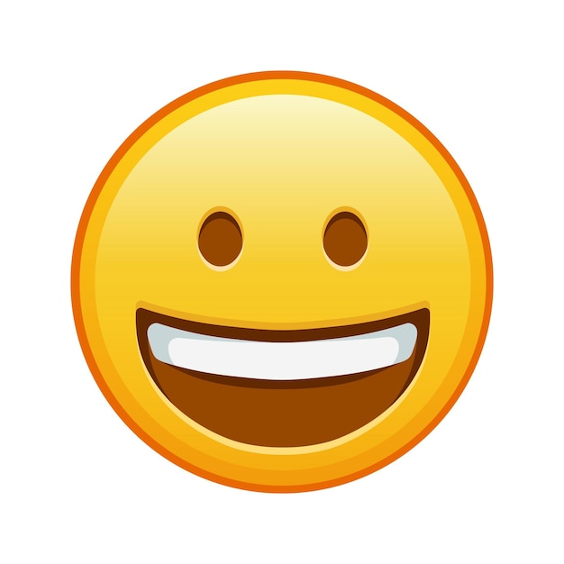 Vector cara sonriente tamaño grande de emoji amarillo sonrisa