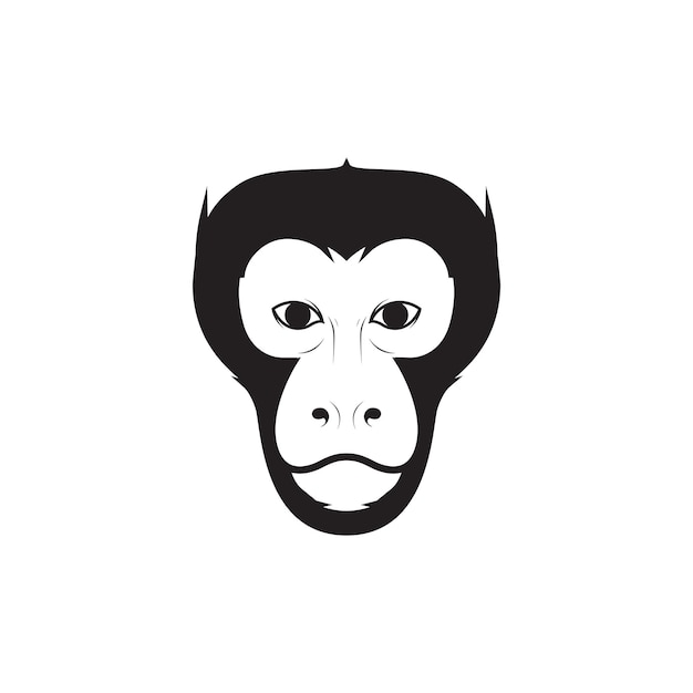 Cara southern pigtailed macaque logo diseño vector gráfico símbolo icono signo ilustración creativa