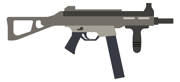 Carabina arma militar Icono de arma del ejército de asalto aislado sobre fondo blanco