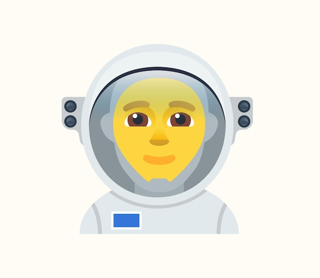 Carácter aislado del vector del astronauta. Icono de astronauta