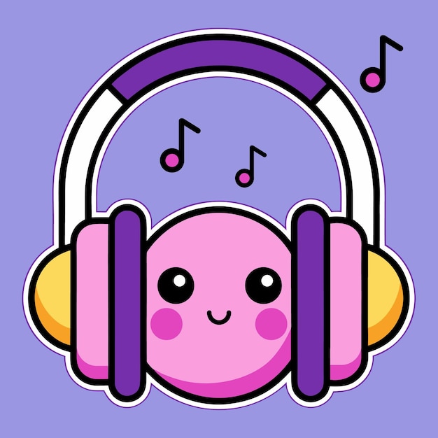 El carácter de los auriculares lindos