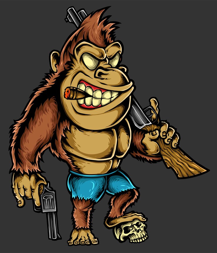 Vector carácter gorila
