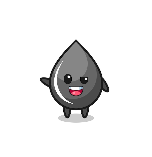 Carácter de gota de aceite como el chico afro.