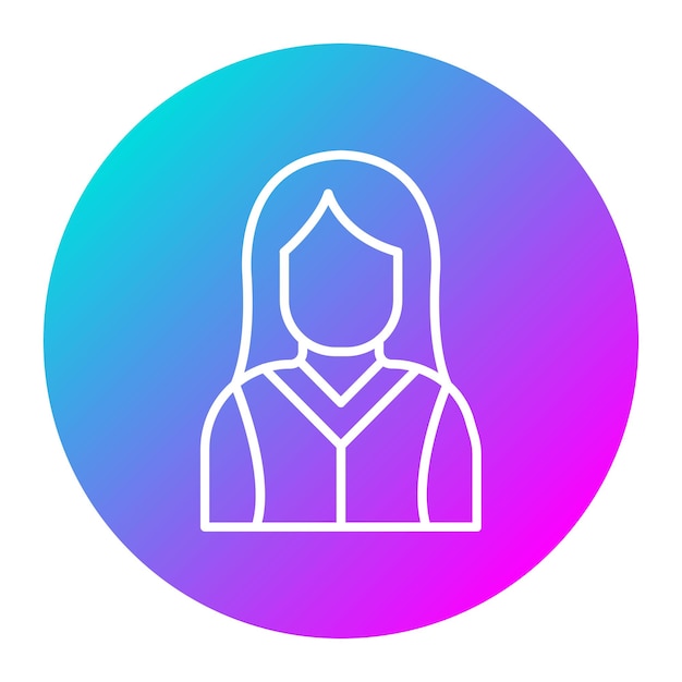 Caracter Icon de vector femenino Se puede utilizar para el conjunto de iconos de literatura
