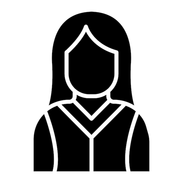 Caracter Icon de vector femenino Se puede utilizar para el conjunto de iconos de literatura