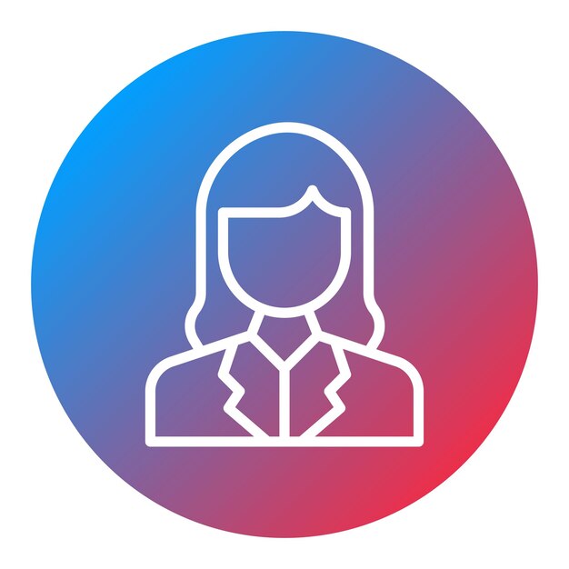 Caracter Imagen vectorial de icono femenino Se puede utilizar para la literatura