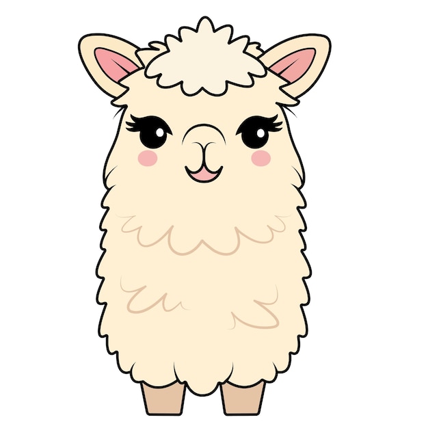 Vector carácter de llama en la ilustración vectorial de color