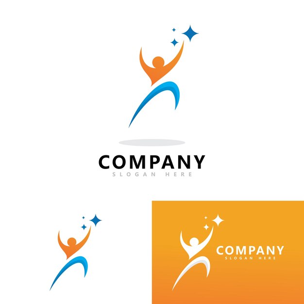 Carácter logo signo ilustración personas vector diseño