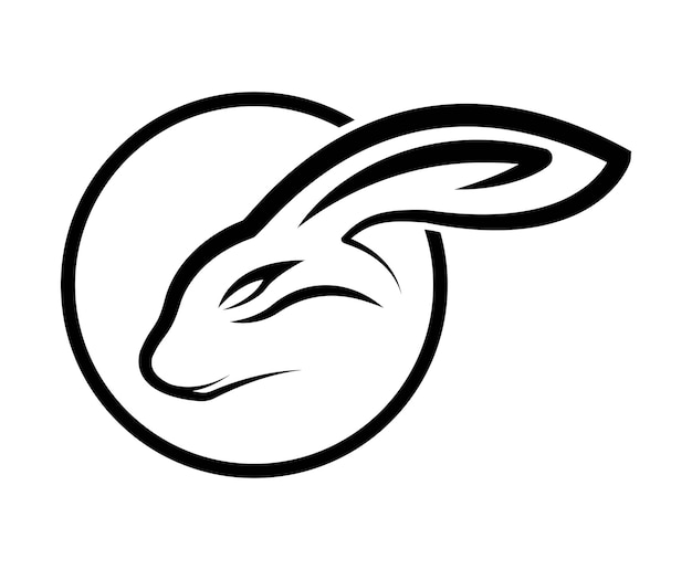 Carácter de logotipo de conejito web, icono de vector