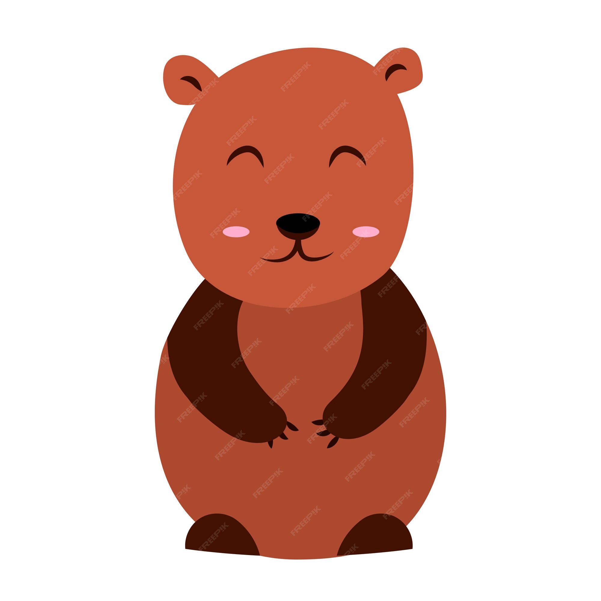 Carácter de oso pardo aislado en blanco divertido colorido dibujos animados animal zoológico salvaje mascota amigable cara linda vida silvestre bosque garabato | Vector Premium Carácter de oso pardo aislado en blanco divertido colorido dibujos animados animal zoológico salvaje mascota amigable cara linda vida silvestre bosque garabato | Vector Premium