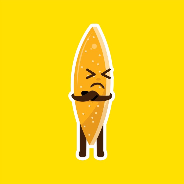Carácter plano de la mascota de la cáscara de naranja confitada linda de Kawaii