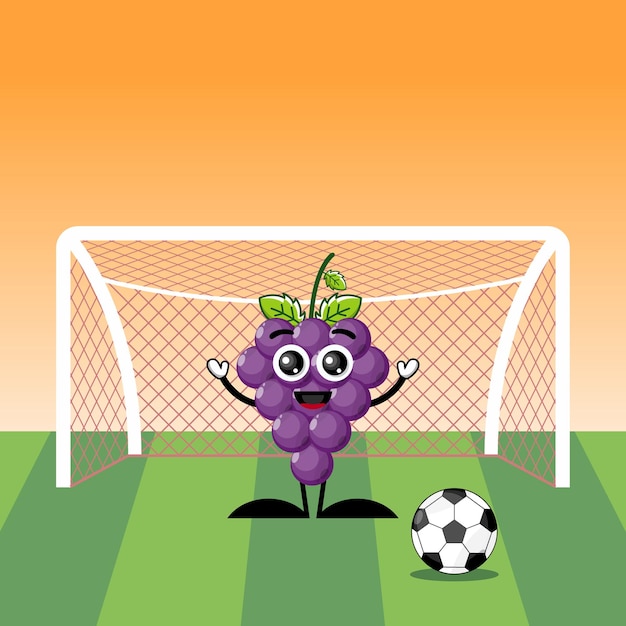 Carácter de vector de uvas de fútbol